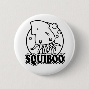 Schaltfläche "niedlicher Tintenfisch" Button