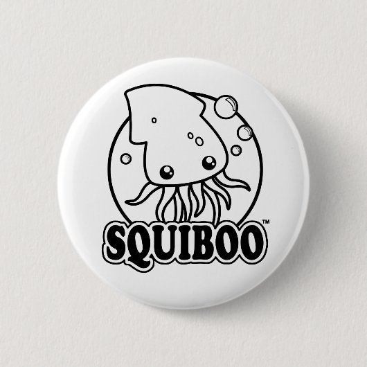 Schaltfläche "niedlicher Tintenfisch" Button (Vorderseite)