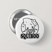 Schaltfläche "niedlicher Tintenfisch" Button (Vorne & Hinten)