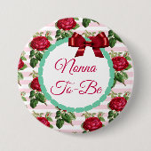 Schaltfläche "Nonna zu Rose mit Blumenmuster" Button (Vorderseite)