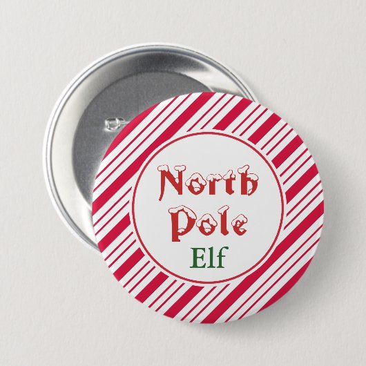 Schaltfläche "North Pole Elf" Button (Vorne & Hinten)