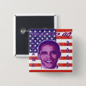 Schaltfläche OBAMA 2008 Button (Vorne & Hinten)
