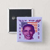 Schaltfläche OBAMA 2008 Button (Vorne & Hinten)