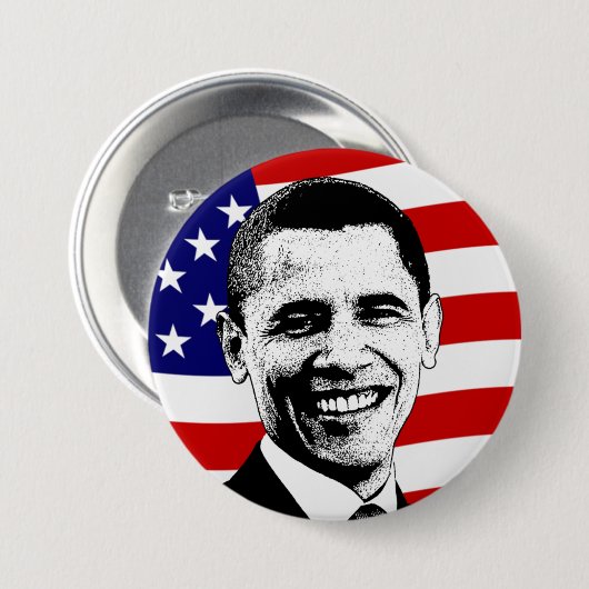 Schaltfläche "Obama American Flag" Button (Vorne & Hinten)
