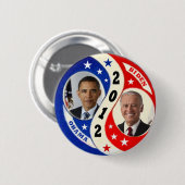 Schaltfläche Obama Biden 2012 Jugate Button (Vorne & Hinten)