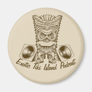 Schaltfläche "offiziell Exotic Tiki Island Podcast Magnet