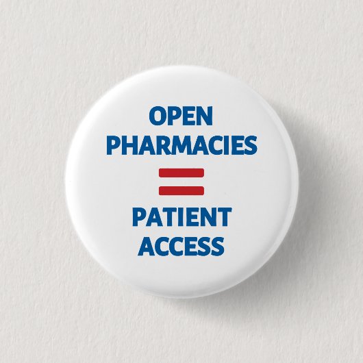 Schaltfläche "Öffnen von Apotheken - Patientenzugr Button (Vorderseite)