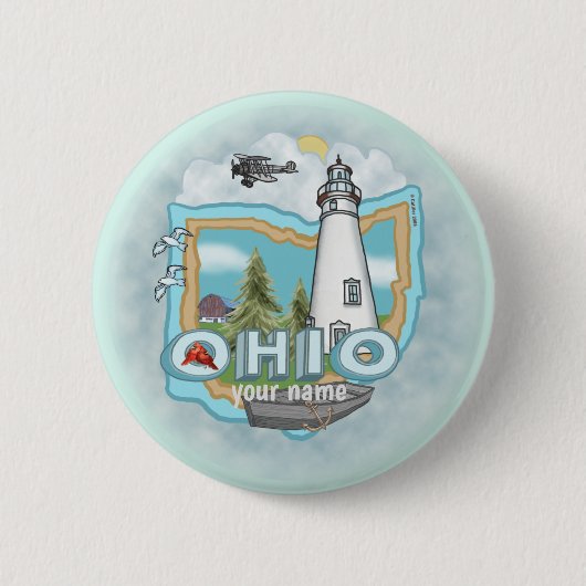 Schaltfläche Ohio Lighthouse Button (Vorderseite)