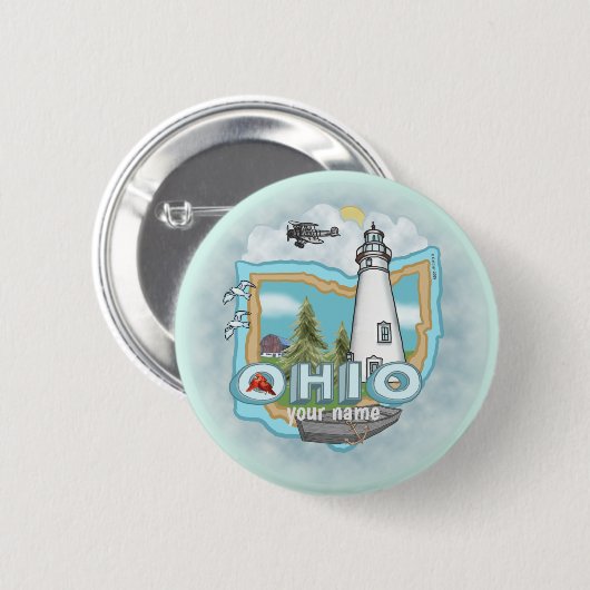 Schaltfläche Ohio Lighthouse Button (Vorne & Hinten)