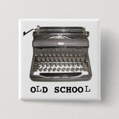 Schaltfläche "Old School" für die Schreibmaschine Button (Vorderseite)