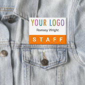 Schaltfläche "Orange Staff Button Back Abzeichen N (Insitu)