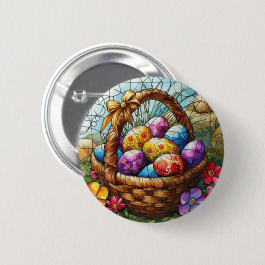 Schaltfläche "Osterkorb" Button (Vorne & Hinten)