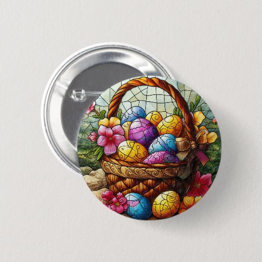 Schaltfläche "Osterkorb" Button (Vorne & Hinten)