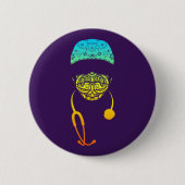 Schaltfläche Paisley-Maske Button (Vorderseite)