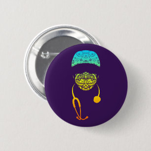 Schaltfläche Paisley-Maske Button
