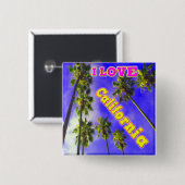 Schaltfläche "Palm Sky: I LIEBE California 1" Button (Vorne & Hinten)