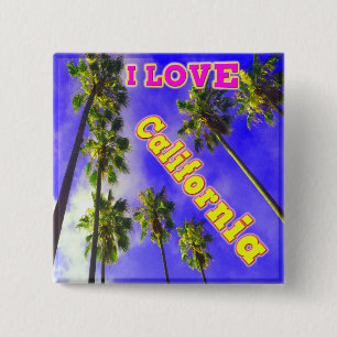 Schaltfläche "Palm Sky: I LIEBE California 1" Button