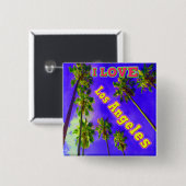 Schaltfläche "Palm Sky: I LIEBE Los Angeles 1" Button (Vorne & Hinten)