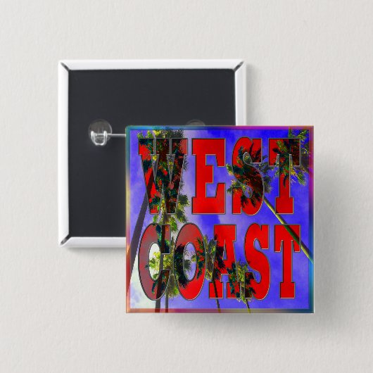 Schaltfläche "Palm Sky: West Coast" Button (Vorne & Hinten)