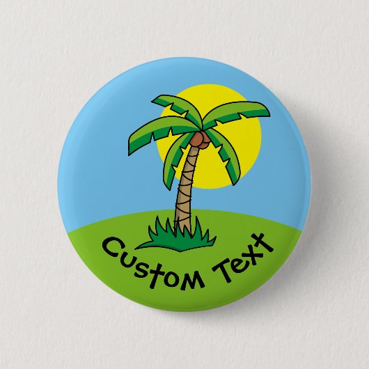 Schaltfläche Palm Tree Cartoon Button (Vorderseite)