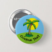 Schaltfläche Palm Tree Cartoon Button (Vorne & Hinten)