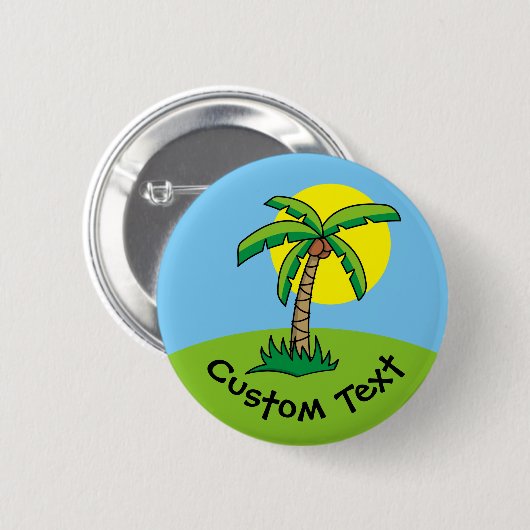 Schaltfläche Palm Tree Cartoon Button (Vorne & Hinten)
