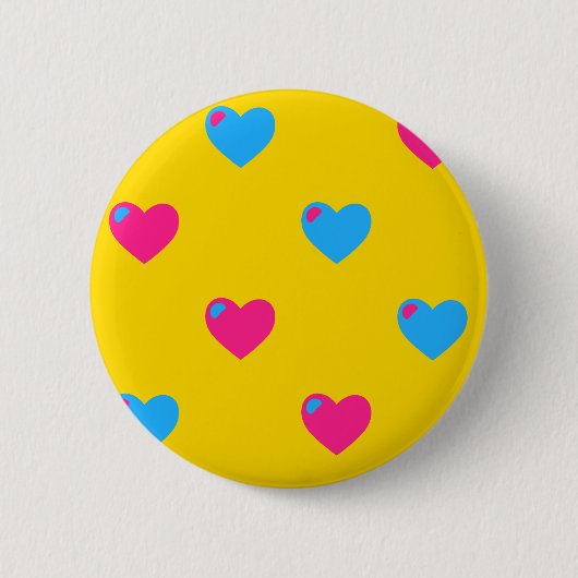 Schaltfläche "Pan Pride Hearts" Button (Vorderseite)