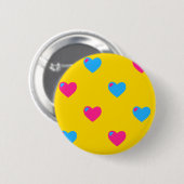 Schaltfläche "Pan Pride Hearts" Button (Vorne & Hinten)
