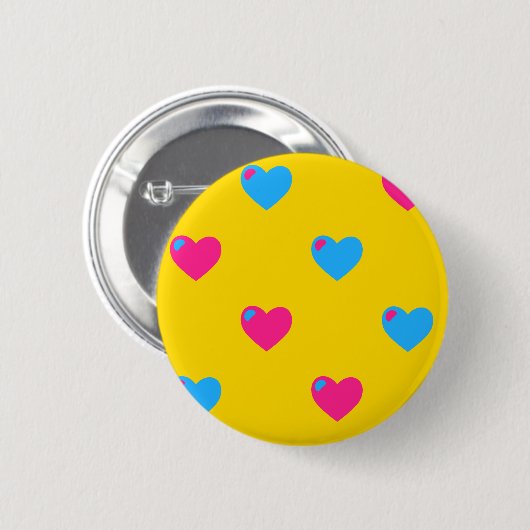 Schaltfläche "Pan Pride Hearts" Button (Vorne & Hinten)