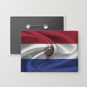 Schaltfläche "Paraguay Flag" Button (Vorderseite/Rückseite)