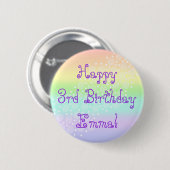 Schaltfläche "Pastell-Regenbogenkreise" Button (Vorne & Hinten)