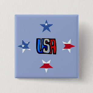 Schaltfläche "Patriotische Stars" Button