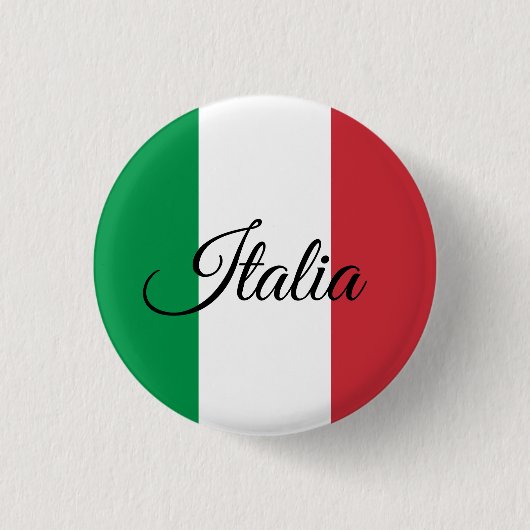 Schaltfläche "Patriotisches Italien" - Italienisch Button (Vorderseite)