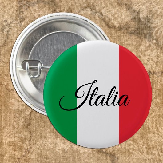 Schaltfläche "Patriotisches Italien" - Italienisch Button