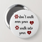 Schaltfläche "Paw Heart Quote" Button (Vorne & Hinten)