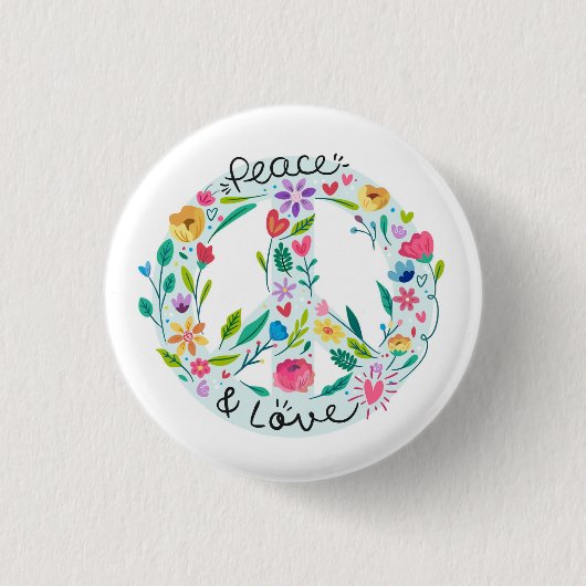 Schaltfläche "Peace Liebe" Button (Vorderseite)