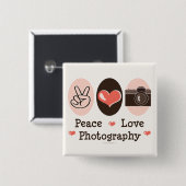 Schaltfläche "Peace Liebe Fotokamera" Button (Vorne & Hinten)