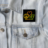 Schaltfläche "Peace Liebe Music" Button (Beispiel)
