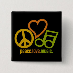 Schaltfläche "Peace Liebe Music" Button