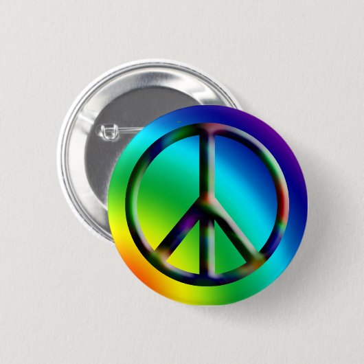 Schaltfläche "Peace Sign Hippie" Button (Vorne & Hinten)