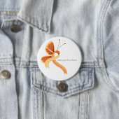 Schaltfläche "Peach Awareness Ribbon Butterfly" Button (Beispiel)