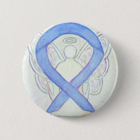 Schaltfläche "Periwinkle Awareness Ribbon Angel" Button (Vorderseite)