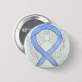 Schaltfläche "Periwinkle Awareness Ribbon Angel" Button (Vorne & Hinten)