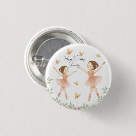 Schaltfläche "personalisiert Ballerina Birthday Pa Button