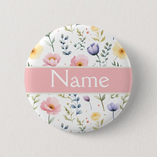 Schaltfläche "personalisiert floraler Name" Button (Vorderseite)