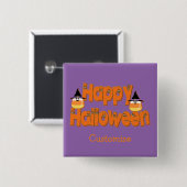 Schaltfläche "personalisiert Happy Halloween" Button (Vorne & Hinten)