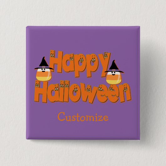 Schaltfläche "personalisiert Happy Halloween" Button (Vorderseite)