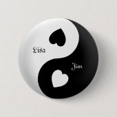 Schaltfläche "personalisiert Yin Yang Liebe" Button (Vorderseite)