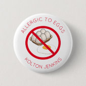 Schaltfläche "personalisierte Bezeichnung" Egg All Button (Vorderseite)