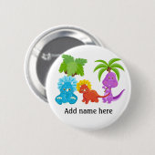 Schaltfläche "personalisierte Dino & Friends" Button (Vorne & Hinten)